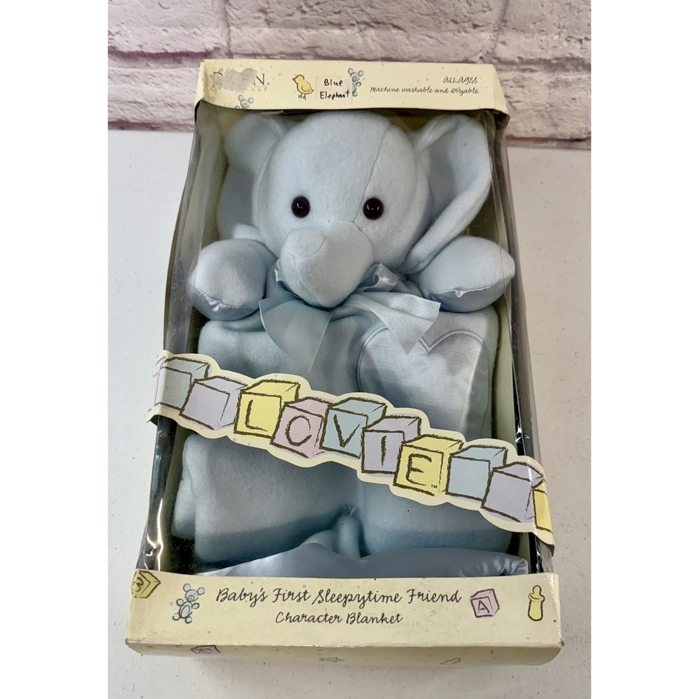 Vintage Dakin Baby's First Sleepytime Friend "Lovie" Elephant Blanket BRAND New
